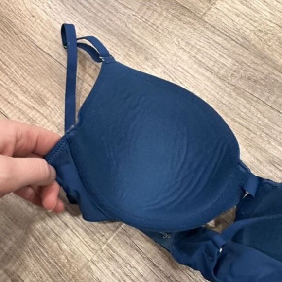 Soma Memorable Full Coverage T-Shirt Bra Dark Teal Blue Bra Size 38B - Picture 6 of 9